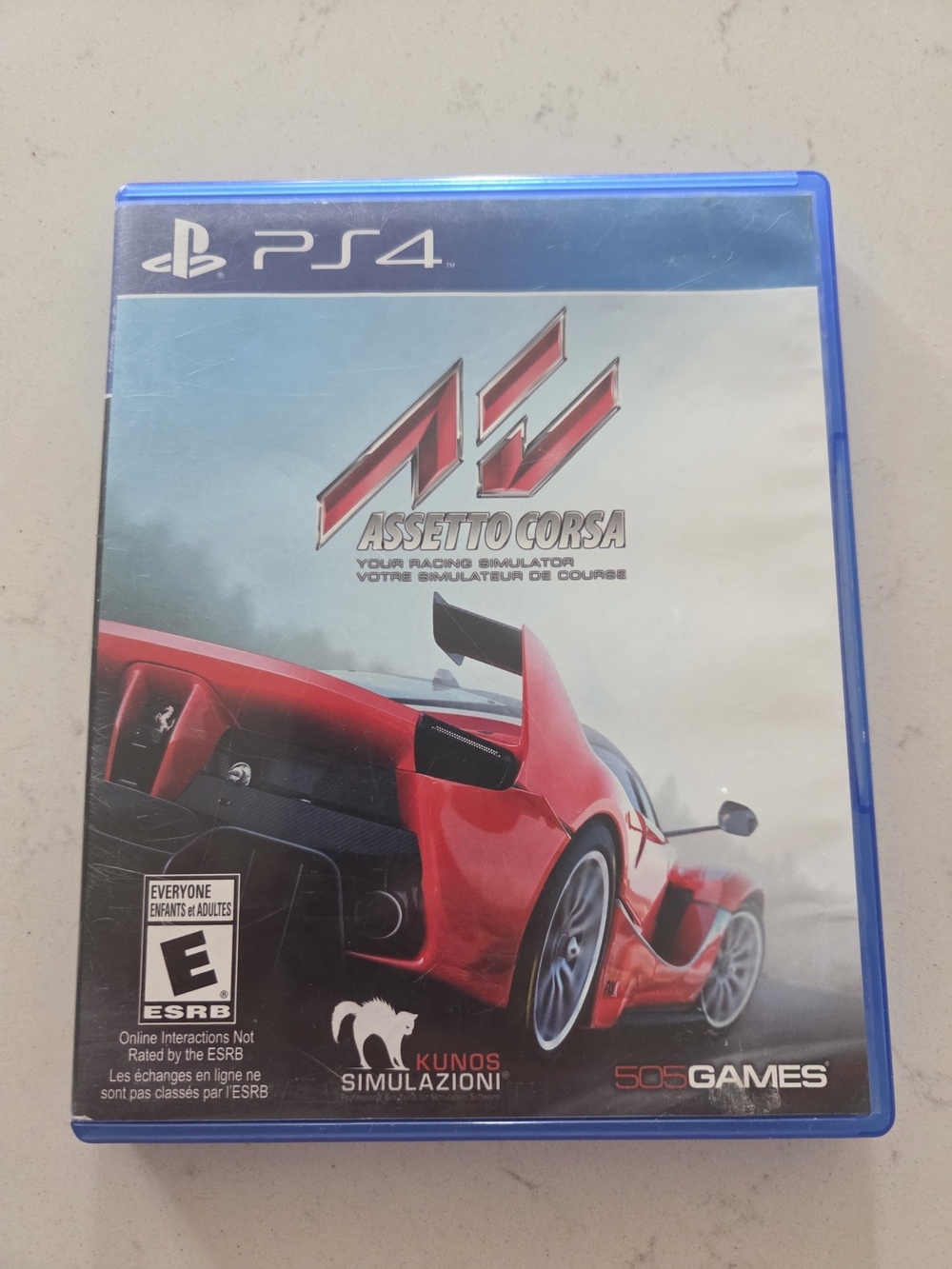 PS4 Assetto Corsa Racing Simulator - Red & Blue Case